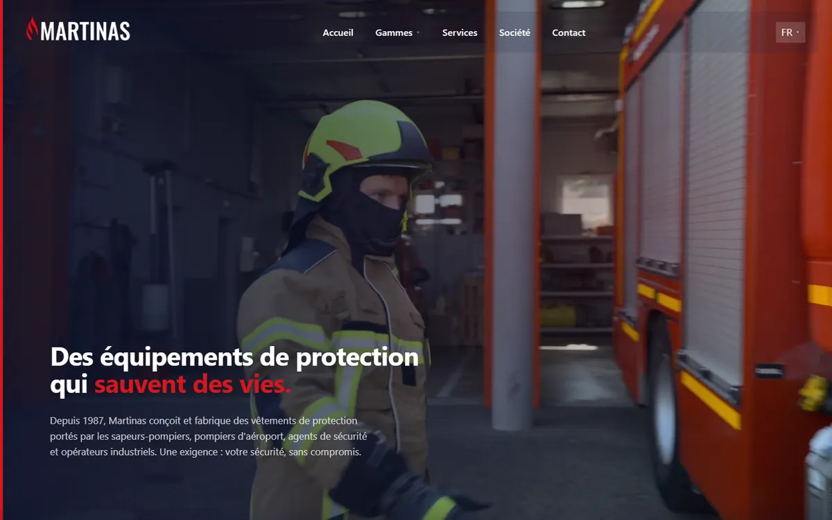 Page d'accueil du site martinas.fr, version ordinateur